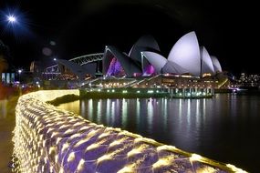 Lighting Bright Sydney Opera house in Australia