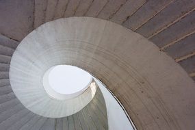 modern round staircase in poland