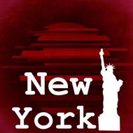 New York background with logo