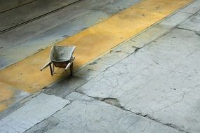 cart on empty road