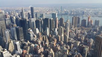 Manhattan bird fly view