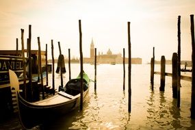 tourist gondola on the canal in venice