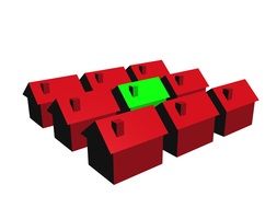 rows of house icons