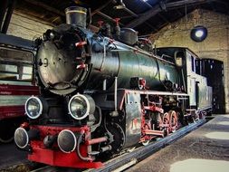 old locomotive in the museum