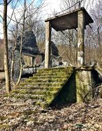 stairs of a ruined house
