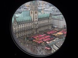 view of the town hall in hamburg