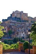 Citadel Alquezar landscape View with plants