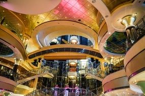 interior design on a cruise ship