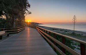 dawn over the coastline