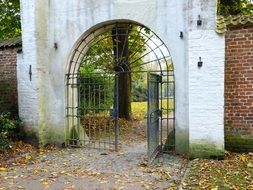 old arched gate to the park