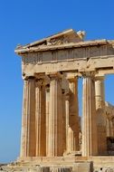 ruined building with columns in athens