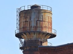 rusty old water tower