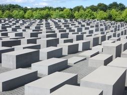 memorial near green plants in berlin