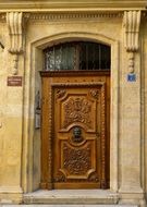 massive front door in the architecture of provence