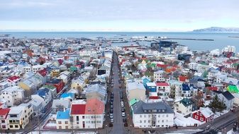 Top View on Icelandic Houses