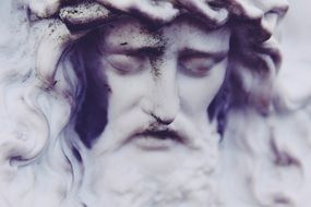 stone face of jesus christ