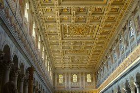 Rome Basilica, luxurious interior