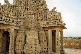 beautiful religious temple in Jaisalmer, India