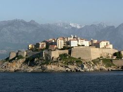 landscape of fortifications on corsica island
