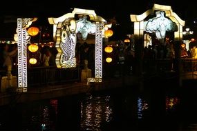 illumination at night in Hoian, Vietnam