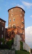 brick tower of wawel castle