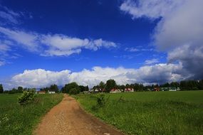 road in russian village