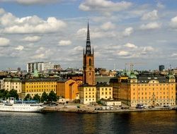 Panorama of Stockholm on a sunny day