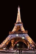 sparkling eiffel tower in paris