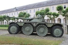 Panhard, French tier 8 premium light tank in city, france, tarbes