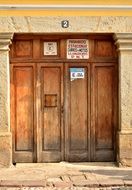 old wooden door in antigua