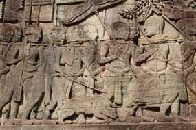 Cambodia Angkor stone relief architecture