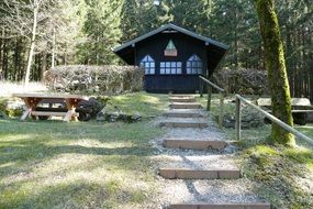 Beautiful rest house in the forest