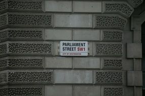 parliament street as a sign in London