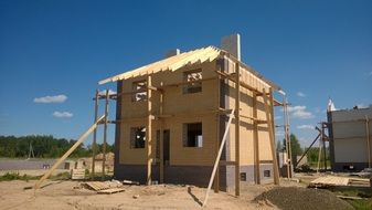 New low-rise House under Construction