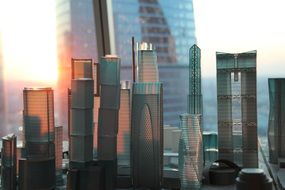 Moscow city as a 3D model