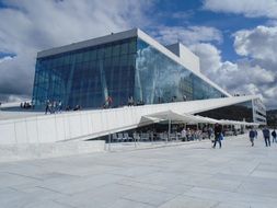 modern building of opera in oslo