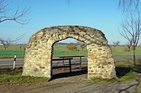 stone arch near the road
