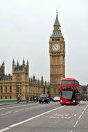 london bus on the road