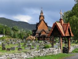 old cemetery at Stave Church, Norway