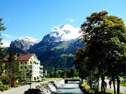 Large Snow mountain in Switzerland
