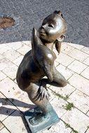 child boy, Bronze sculpture