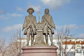 ekaterinburg, a monument to the city founders