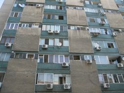 Tall building in Bucharest in Romania