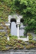 Stone semicircular window