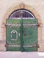old wroght iron green gate of prince archbishop residence, austria, Salzburg