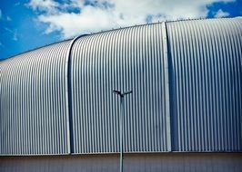 metal roof on a modern building in Dusseldorf