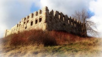 castle ruins in autumn