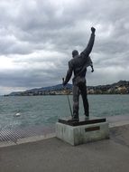 Monument to musician Freddy on the shores of Lake Geneva