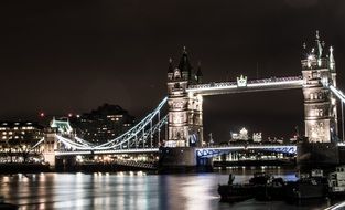 illuminated tower bridge