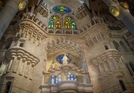 sagrada familia catholicism cathedral view inside